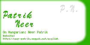 patrik neer business card